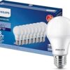 Philips LED Paquete de 8 Focos A19 de Luz Fría