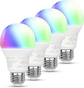 Foco LED inteligente A19, cambio de color, 9 W