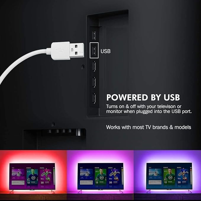 Tira Led TV, Fotgear Banda de Luces LED 2M RGB