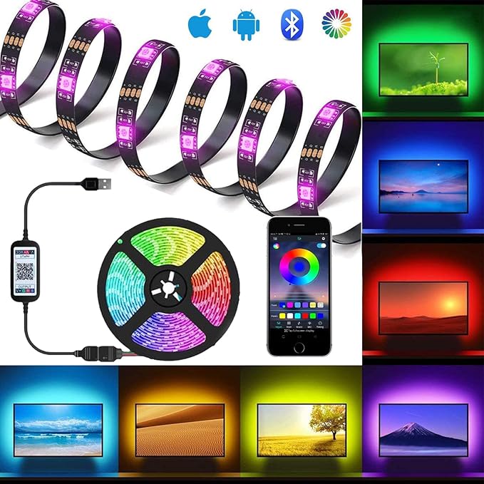 Tira Led TV, Fotgear Banda de Luces LED 2M RGB